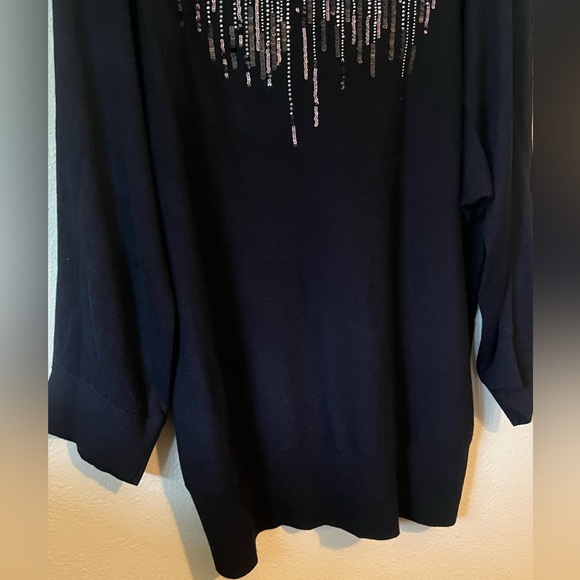 WHITE HOUSE BLACK MARKET Ladies Sweater with Sparkle Embellishments XL - Picture 9 of 14